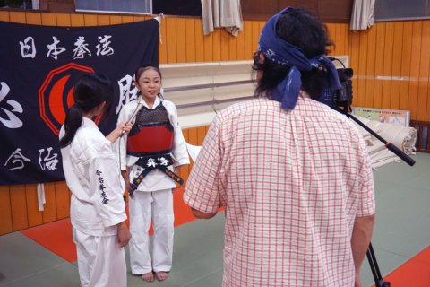 テレビ愛媛「EBCプライムニュース」 取材 by 今治拳友会