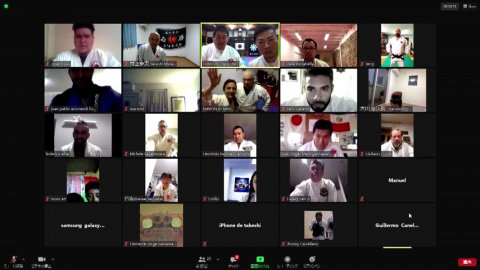 日本拳法オンライン国際稽古(2020/1/24)　MMAファイターの中村優作選手参戦