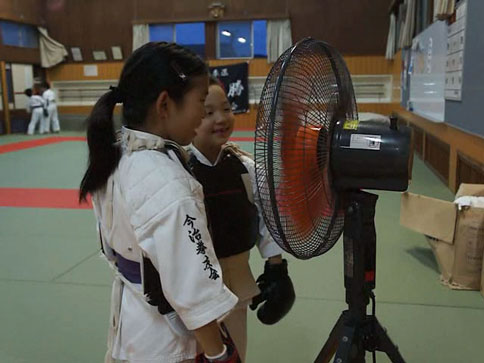 子ども達に人気の扇風機